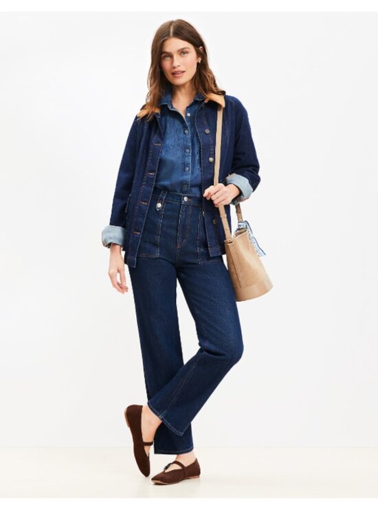 Denim - NWOT Loft High Rise Straight Utility Jeans - size 27/4